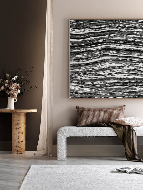 Dhaagun Black Canvas Art Print  | Lifestyle