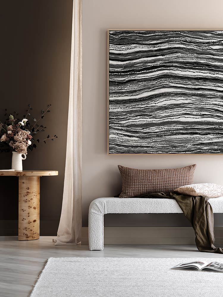 Dhaagun Black Canvas Art Print  | Lifestyle