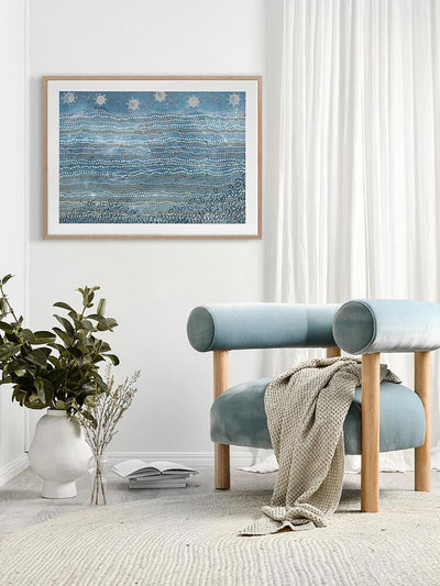 Wubunginya Blue Framed Art Print | Lifestyle