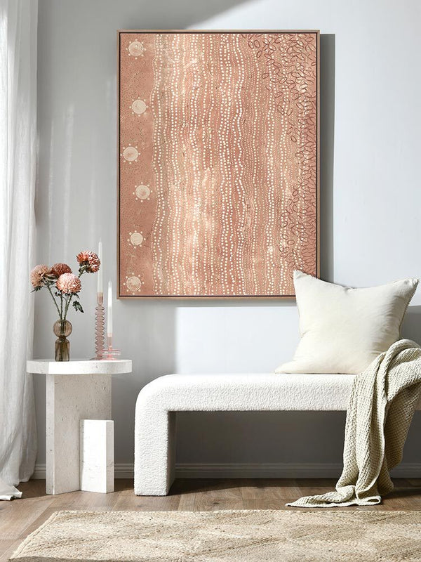 Wubunginya Peach Canvas Art Print | Lifestyle
