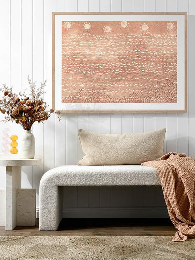 Wubunginya Peach Framed Art Print | Lifestyle