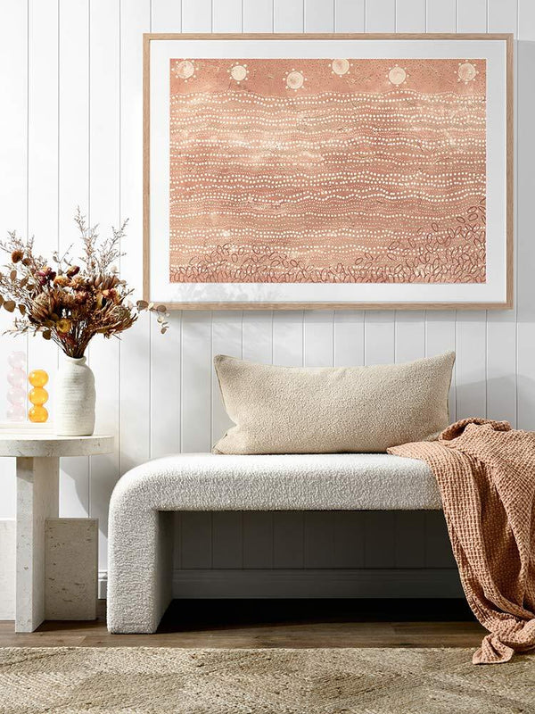 Wubunginya Peach Framed Art Print | Lifestyle