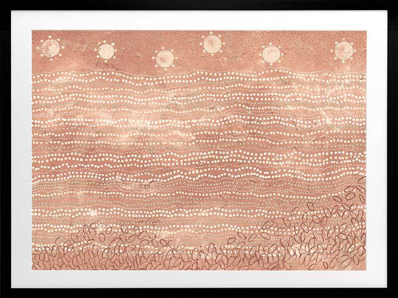 Wubunginya Peach Framed Art Print