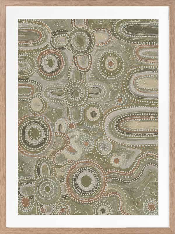 Yinaagang Green Framed Art Print