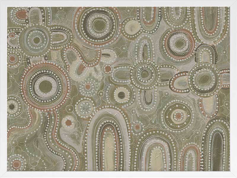 Yinaagang Green Framed Art Print