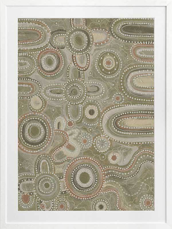 Yinaagang Green Framed Art Print