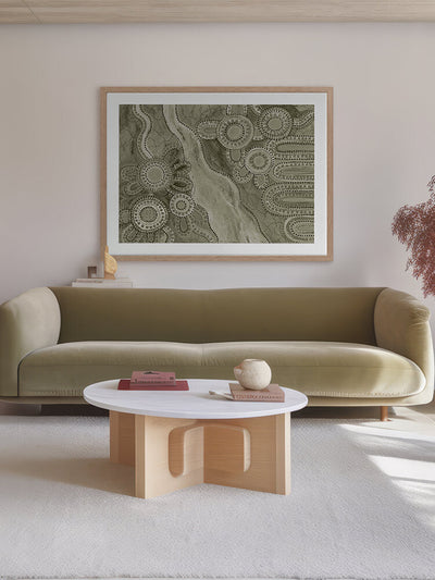 Bila III Green Framed Art Print | Lifestyle