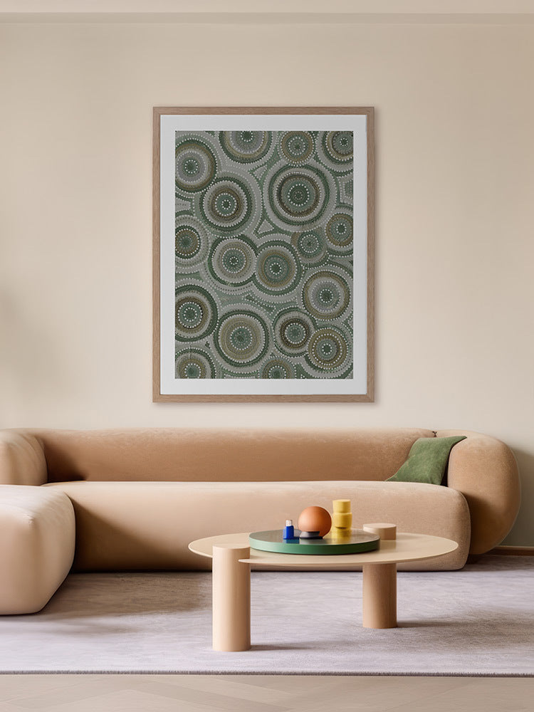 Nirrangi II Green Framed Art Print | Lifestyle
