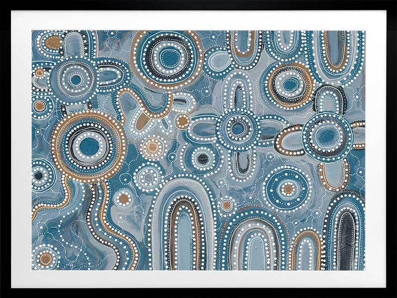 Yinaagang Blue Framed Art Print
