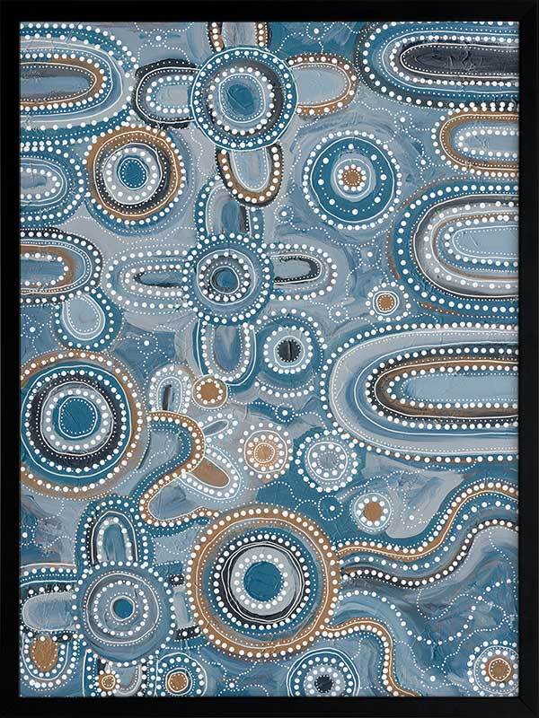 Yinaagang Blue Framed Art Print