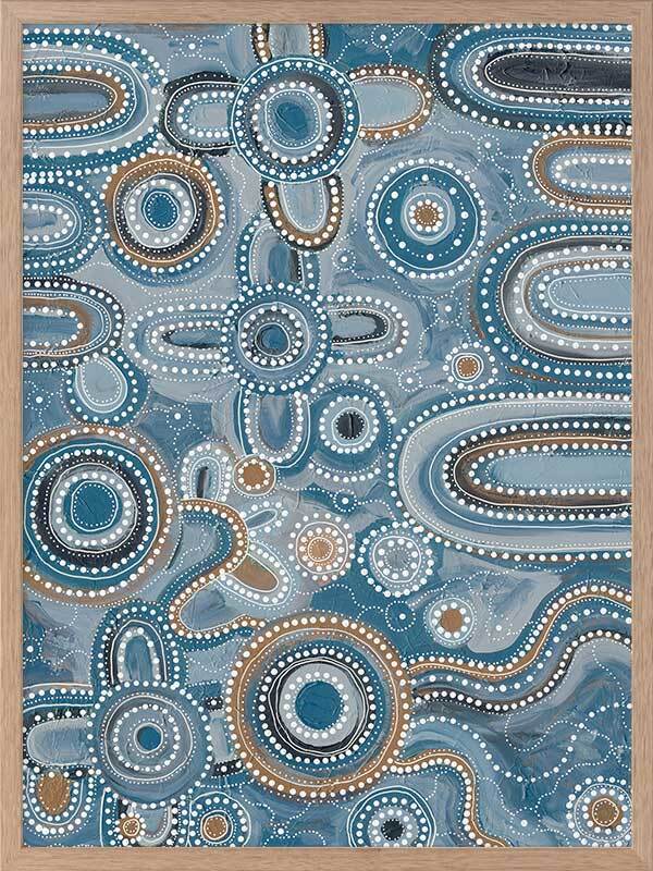 Yinaagang Blue Framed Art Print