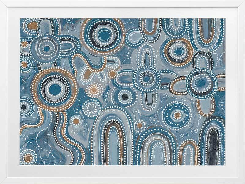 Yinaagang Blue Framed Art Print