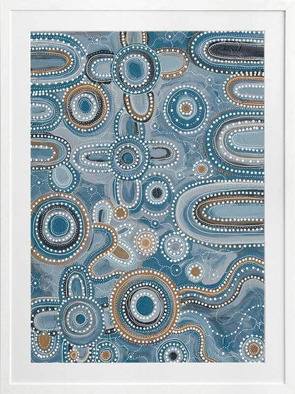 Yinaagang Blue Framed Art Print