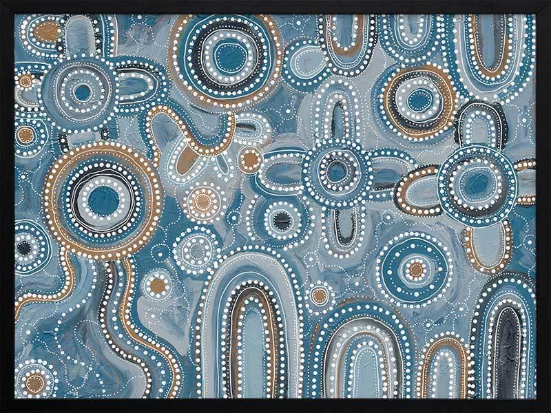 Yinaagang Blue Framed Art Print