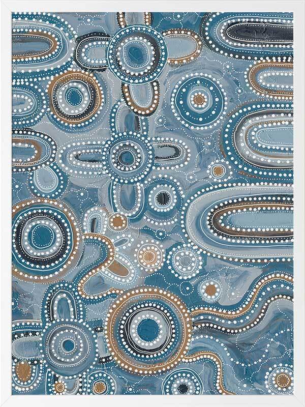 Yinaagang Blue Framed Art Print