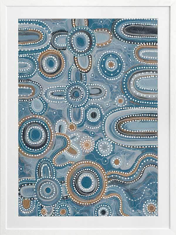 Yinaagang Blue Framed Art Print