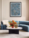 Yinaagang Blue Framed Art Print | Lifestyle