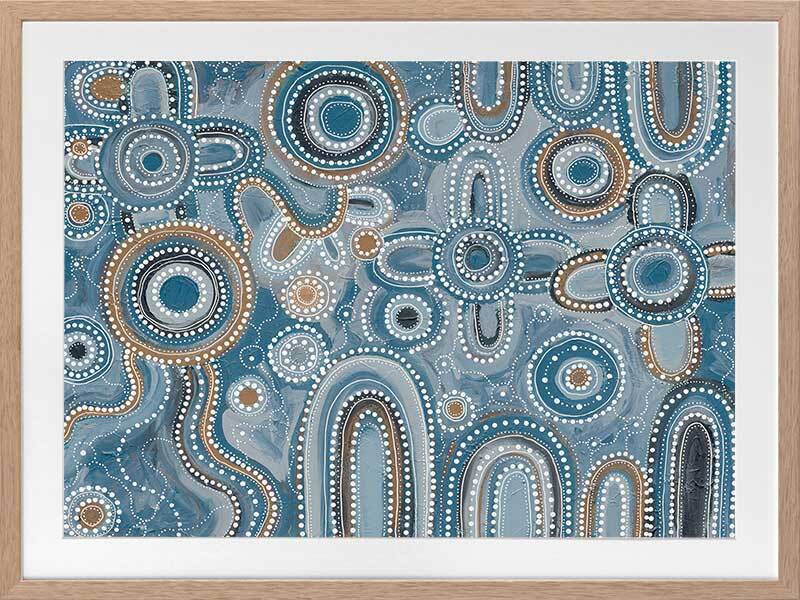 Yinaagang Blue Framed Art Print