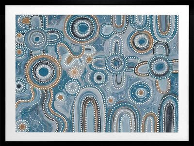 Yinaagang Blue Framed Art Print