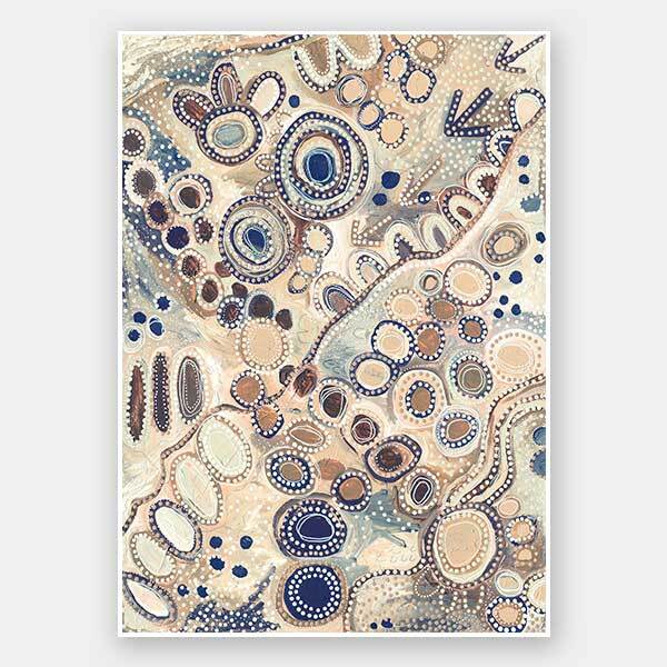 Ngu-Nha Neutral Blue Unframed Art Print