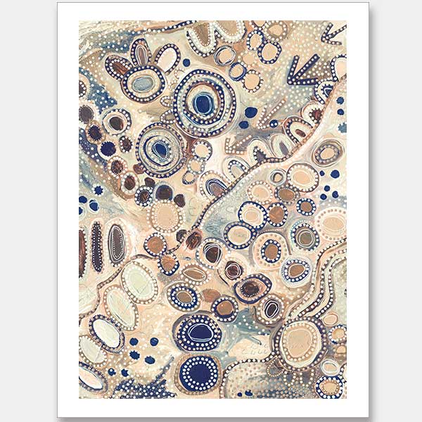 Ngu-Nha Neutral Blue Unframed Art Print