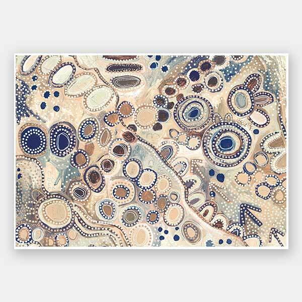 Ngu-Nha Neutral Blue Unframed Art Print