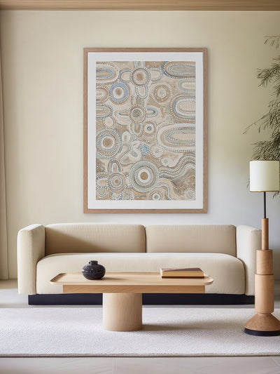 Yinaagang Neutral Framed Art Print | Lifestyle