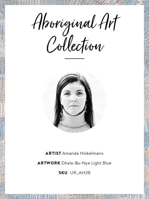 Dhala-Bu-Nya Light Blue Framed Art Print