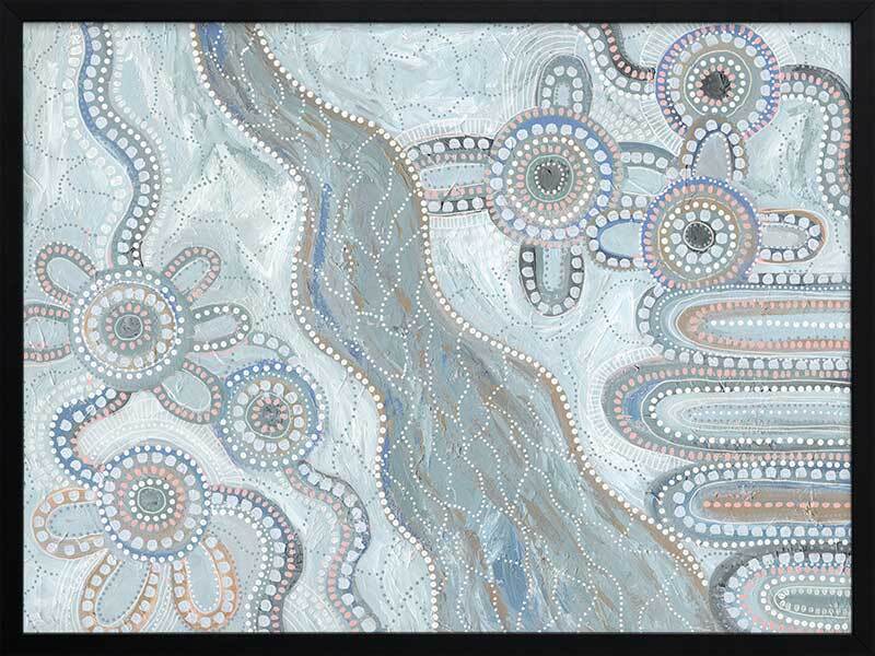 Bila IV Light Blue Framed Art Print