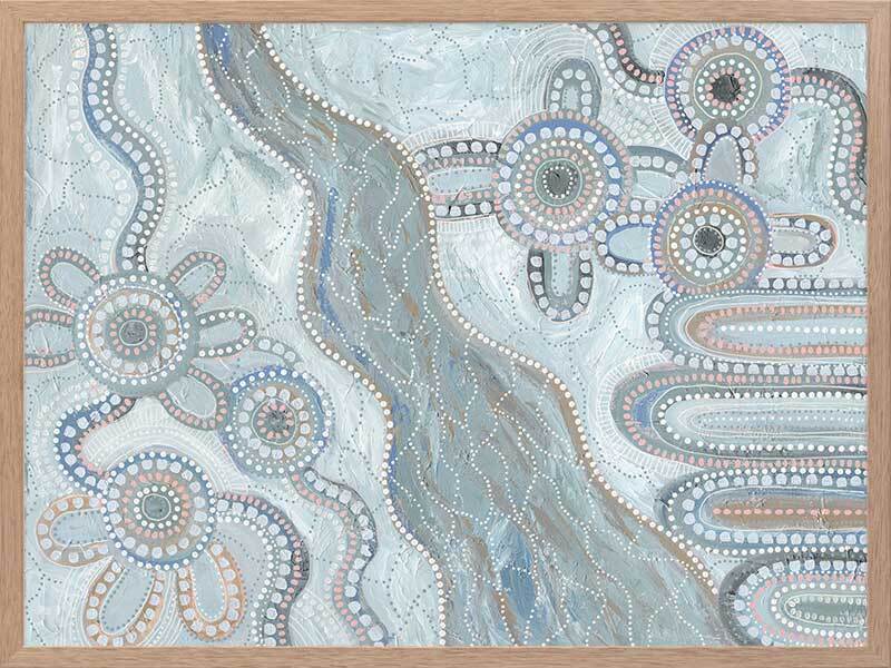 Bila IV Light Blue Framed Art Print