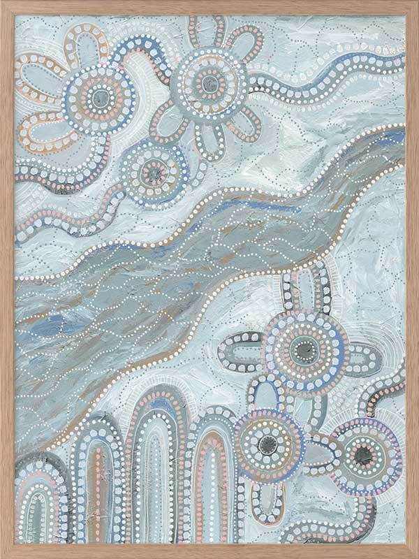 Bila IV Light Blue Framed Art Print