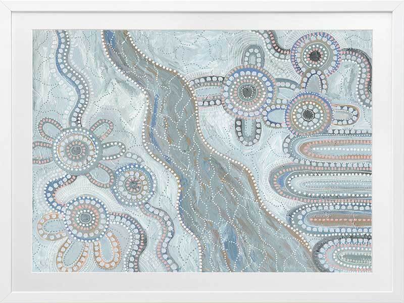 Bila IV Light Blue Framed Art Print