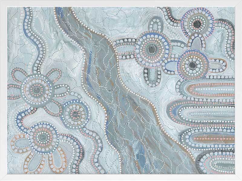 Bila IV Light Blue Framed Art Print