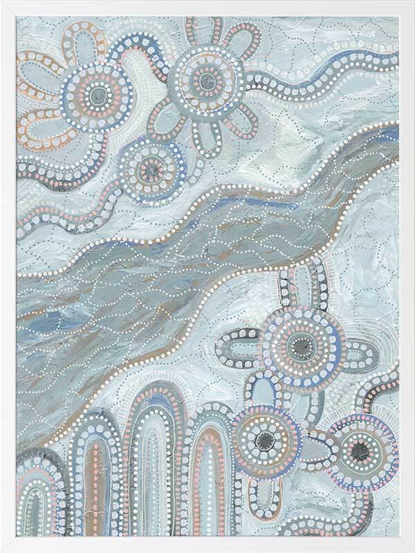 Bila IV Light Blue Framed Art Print