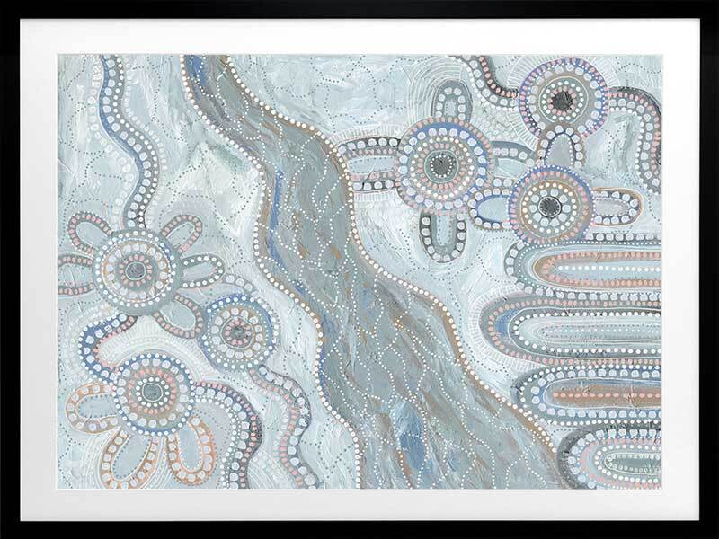 Bila IV Light Blue Framed Art Print