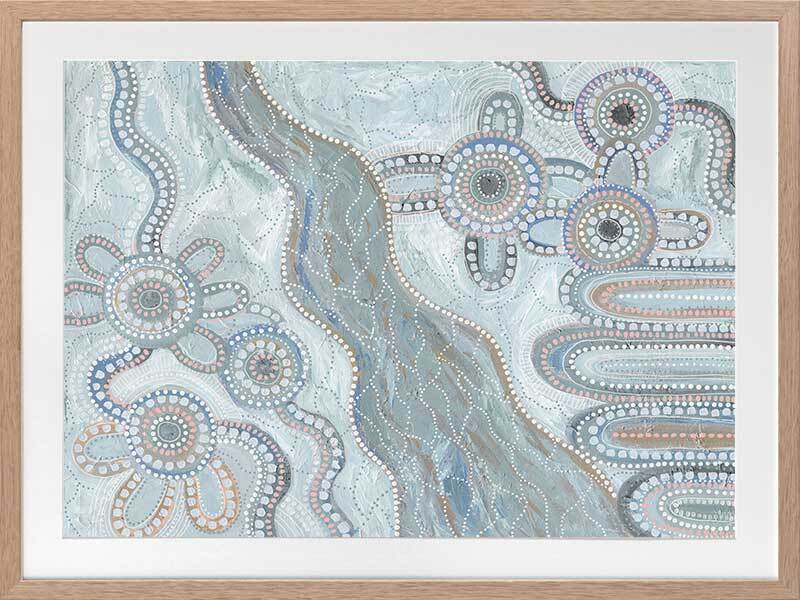 Bila IV Light Blue Framed Art Print