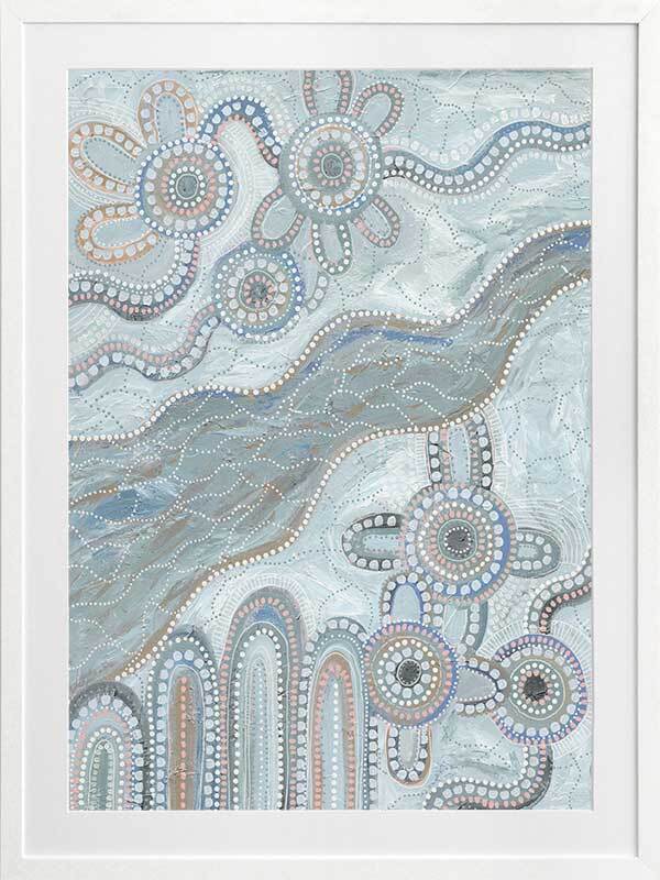 Bila IV Light Blue Framed Art Print