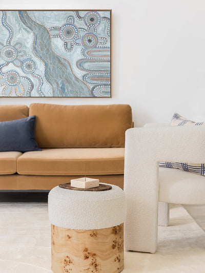 Bila IV Light Blue Canvas Art Print | Lifestyle