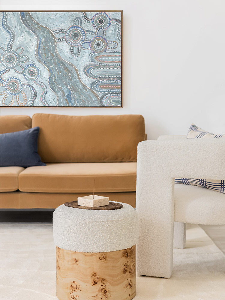 Bila IV Light Blue Canvas Art Print | Lifestyle