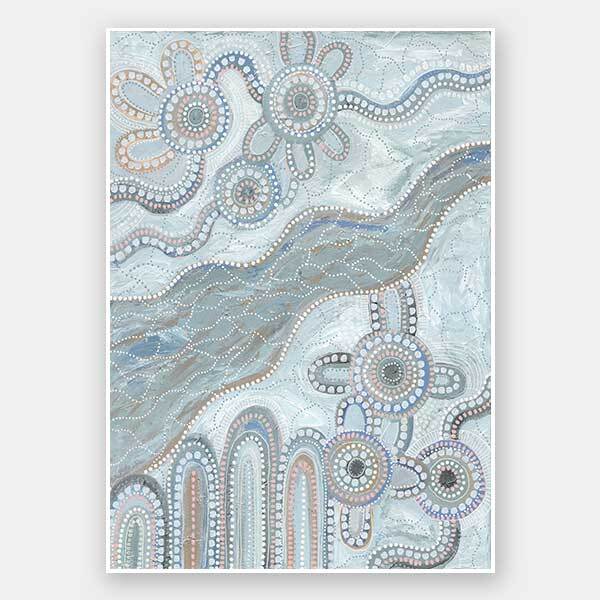 Bila IV Light Blue Unframed Art Print