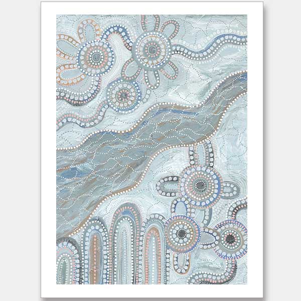 Bila IV Light Blue Unframed Art Print