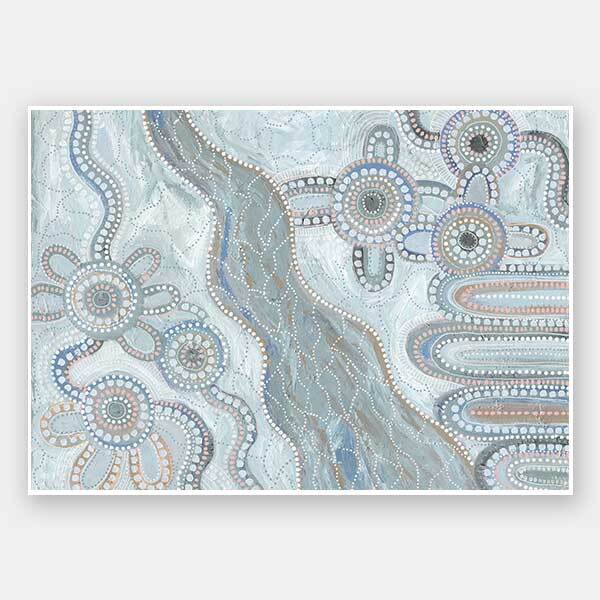 Bila IV Light Blue Unframed Art Print