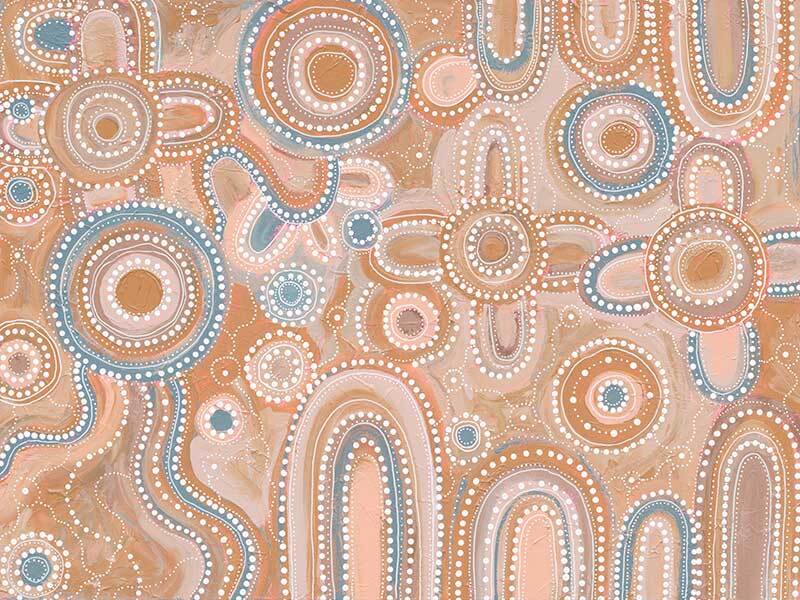 Yinaagang Blush Pink Canvas Art Print