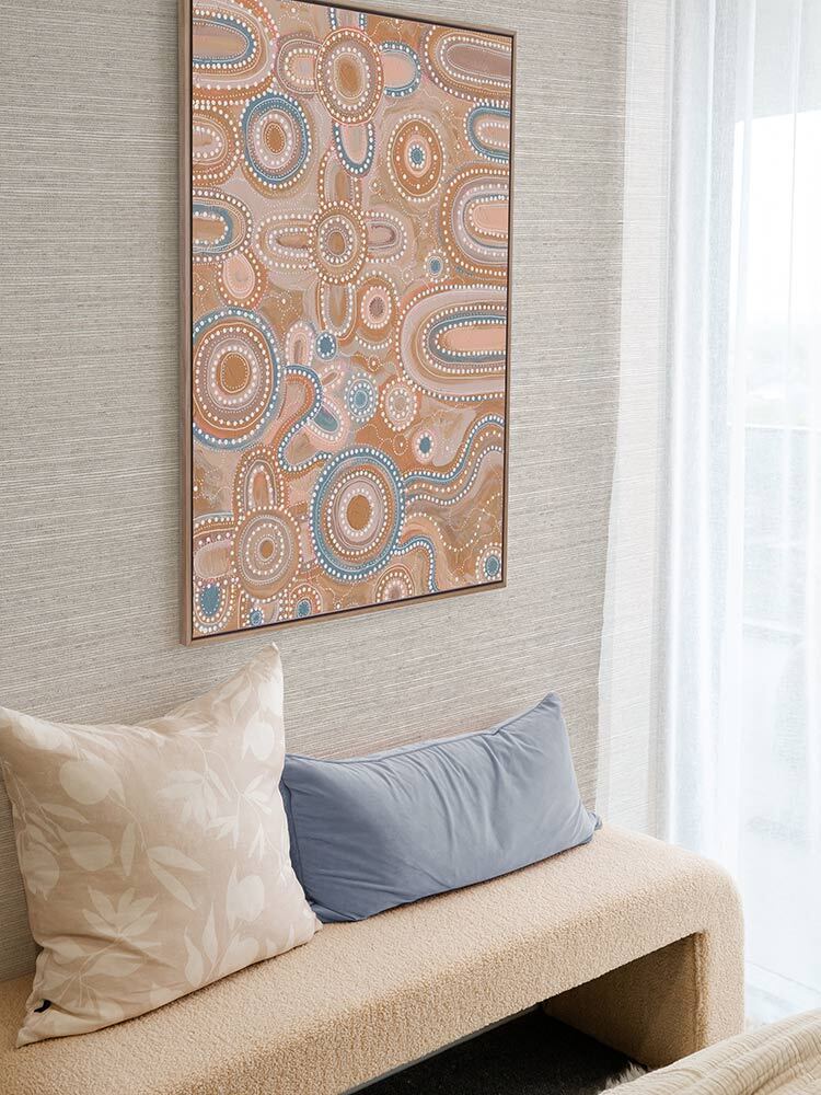 Yinaagang Blush Pink Canvas Art Print | Lifestyle