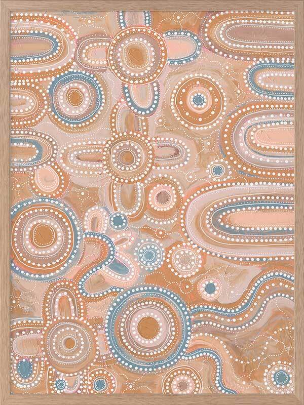 Yinaagang Blush Pink Framed Art Print