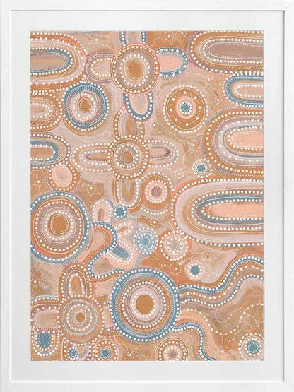 Yinaagang Blush Pink Framed Art Print