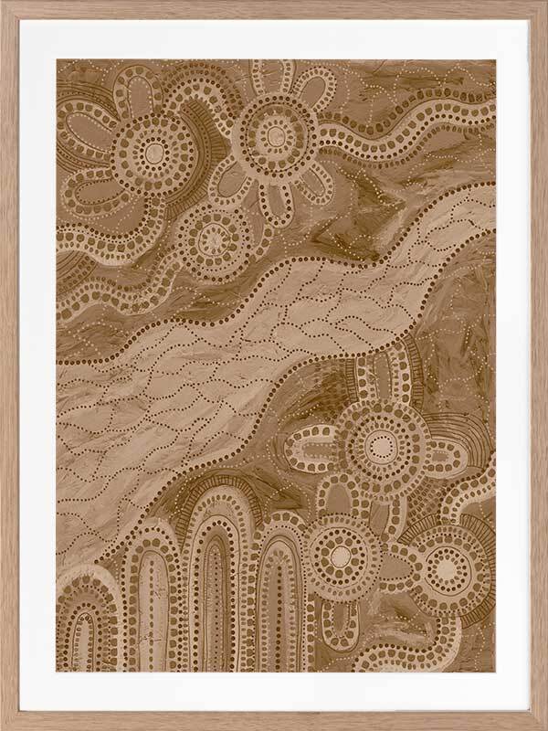 Bila IV Brown Framed Art Print