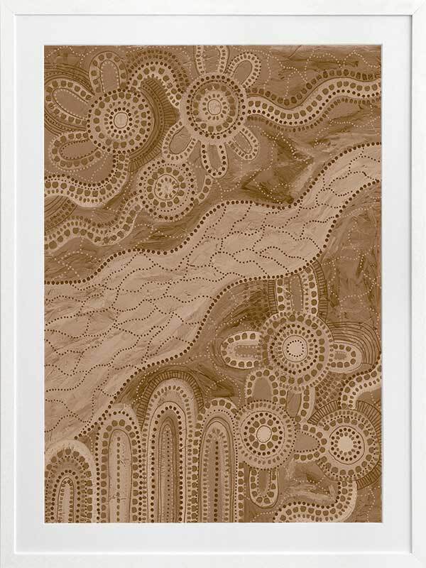 Bila IV Brown Framed Art Print