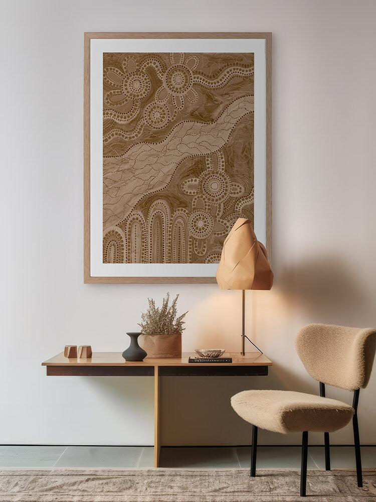 Bila IV Brown Framed Art Print | Lifestyle