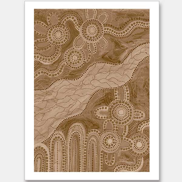 Bila IV Brown Unframed Art Print